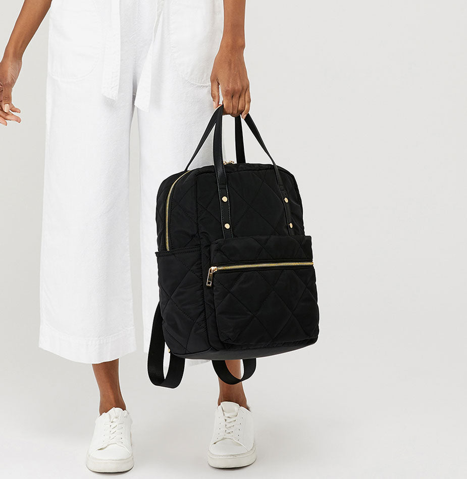 Emmy Vegan Quilted Backpack - Image 2