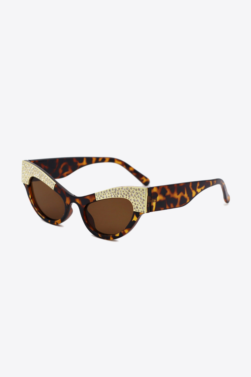 UV400 Rhinestone Trim Cat-Eye Sunglasses - Image 10