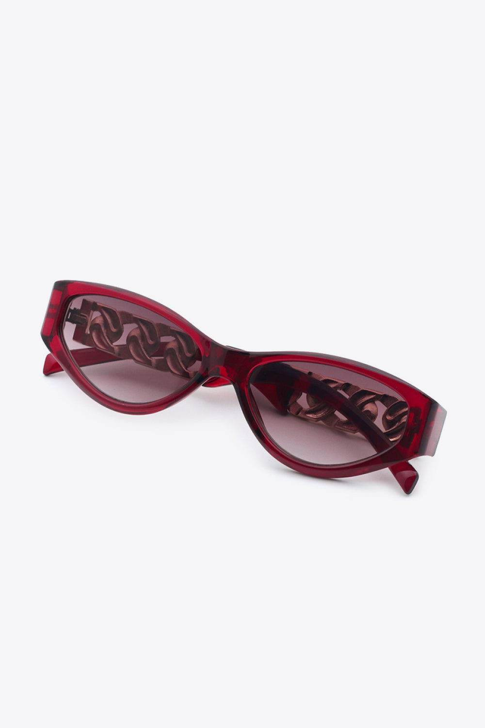 Chain Detail Temple Cat Eye Sunglasses - Image 5