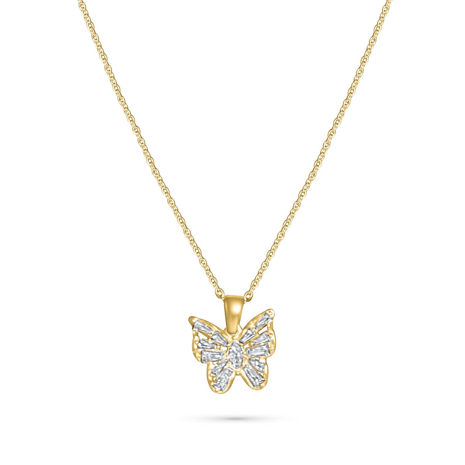Diamond Butterfly Necklace