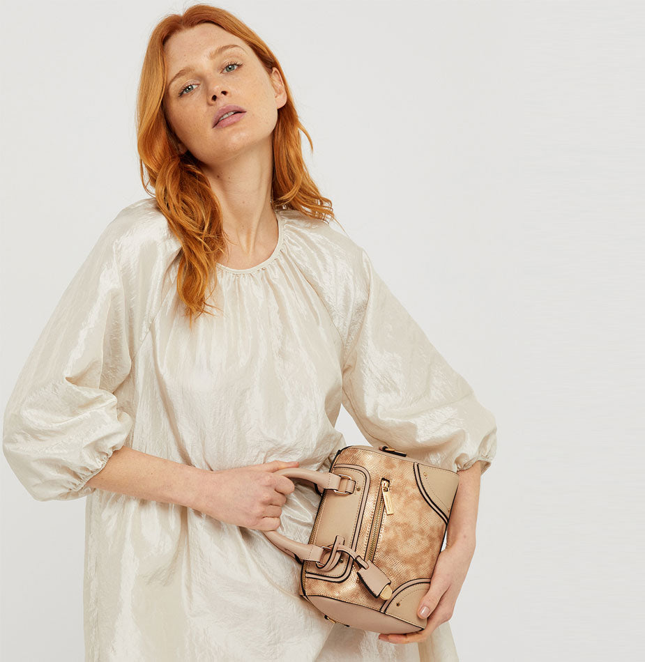Snake-Effect Bowler Bag - Image 2