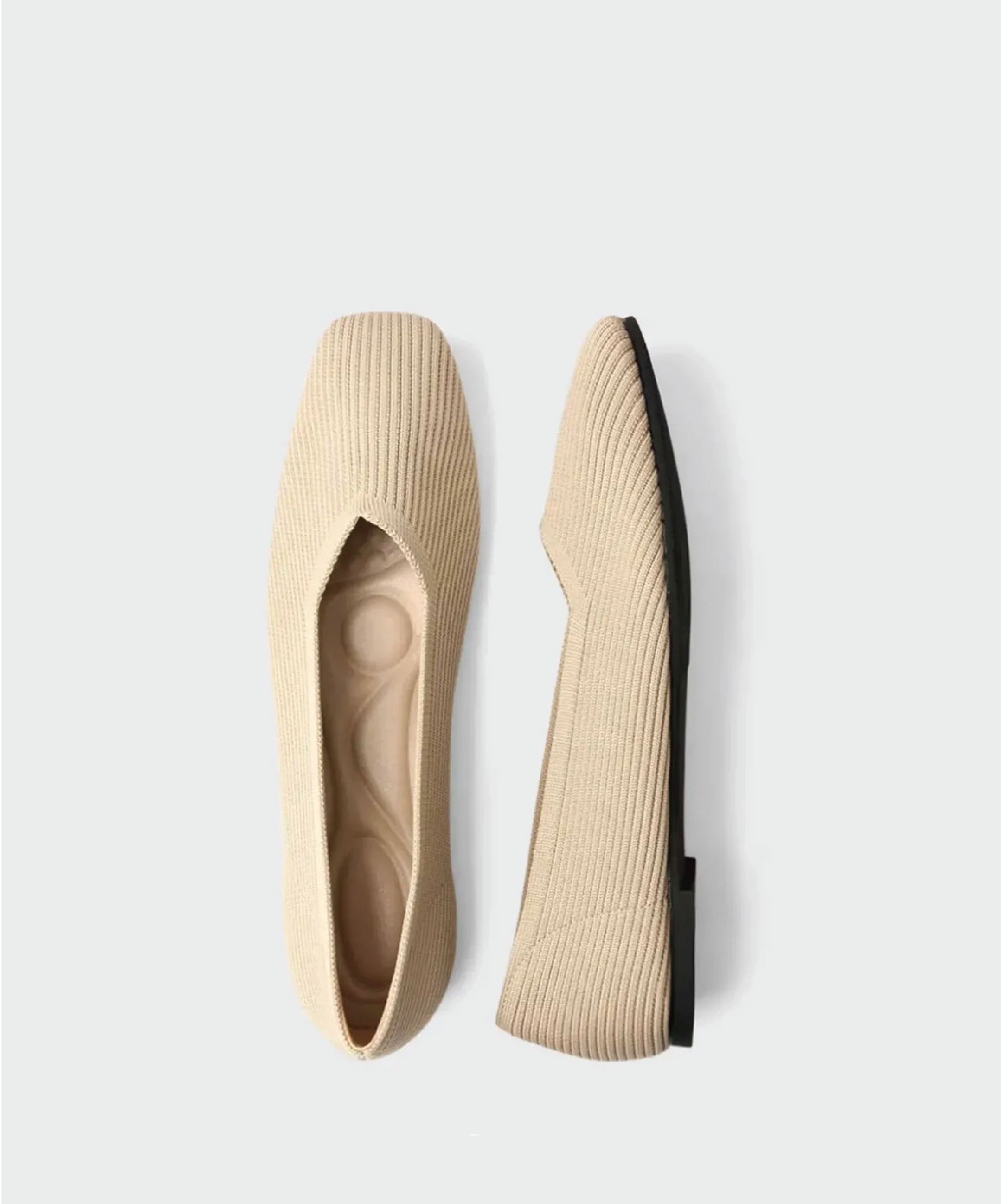 MOUSSE FIT Women Minimalist Square Toe Flat Ballerinas - Image 3